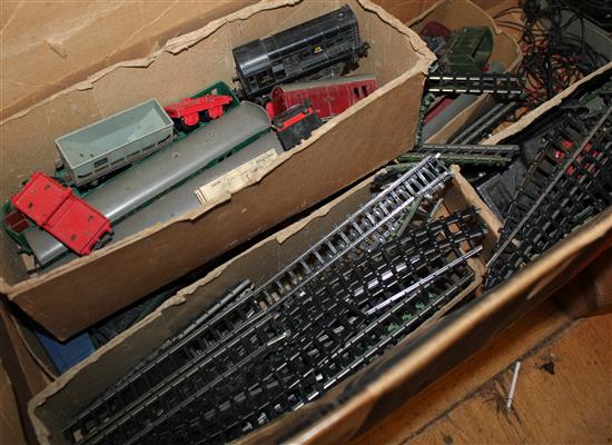 Toy train set with tracking etc.